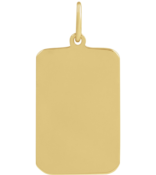 88633 Pendant 14K Yellow 20.7 X 9.9 Mm Polished Cross Dog Tag Pendant