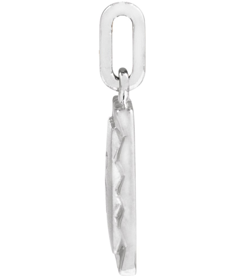 88724 Pendant Sterling Silver 16.3 X 10 Mm Polished Engravable Sunburst Pendant