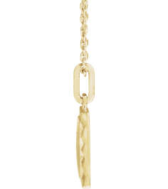 88724 Necklace 14K Yellow 16.3 X 10 Mm 16-18 In Polished Engravable Sunburst Necklace