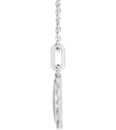 88724 Necklace Sterling Silver 16.3 X 10 Mm 16-18 In Polished Engravable Sunburst Necklace