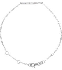 Brc972 Bracelet Sterling Silver Set Natural Diamond Straight Baguette 3 X 1.5 Mm 23.5 X 2.1 Mm 6-7 12 In Si2-Si3, Ghi Polished 13 Ctw Natural Diamond 5 Stone Bar Bracelet