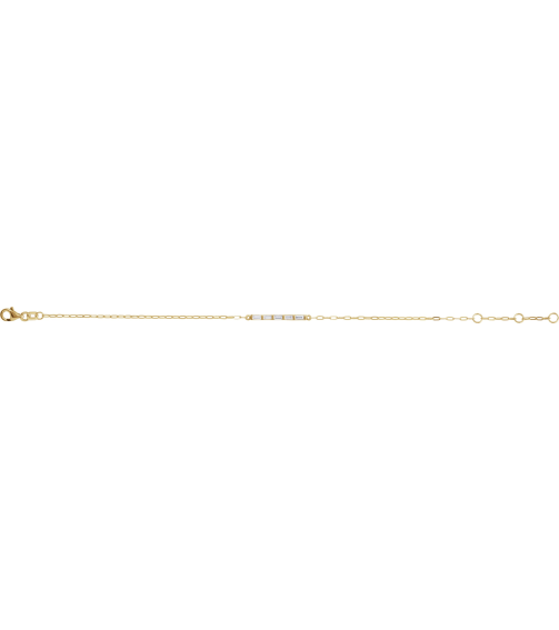 Brc972 Bracelet Sterling Silver Set Natural Diamond Straight Baguette 3 X 1.5 Mm 23.5 X 2.1 Mm 6-7 12 In Si2-Si3, Ghi Polished 13 Ctw Natural Diamond 5 Stone Bar Bracelet