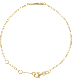 Brc972 Bracelet 14K Yellow Set Natural Diamond Straight Baguette 3 X 1.5 Mm 16 X 3.1 Mm 6-7 12 In Si2-Si3, Ghi Polished 16 Ctw Natural Diamond 3 Stone Bar Bracelet