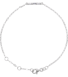 Brc972 Bracelet Sterling Silver Set Natural Diamond Straight Baguette 3 X 1.5 Mm 16 X 3.1 Mm 6-7 12 In Si2-Si3, Ghi Polished 16 Ctw Natural Diamond 3 Stone Bar Bracelet