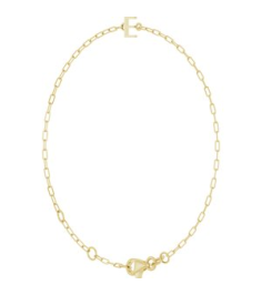 Brc968 Bracelet 14K Yellow Initial E 6 12-7 12 In Polished Sans Serif Initial E Bracelet
