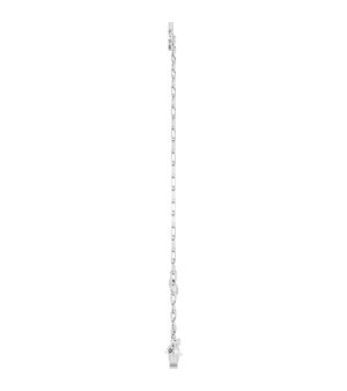 Brc968 Bracelet 14K White Initial Q 6 12-7 12 In Polished Sans Serif Initial Q Bracelet