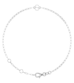 Brc968 Bracelet 14K White Initial S 6 12-7 12 In Polished Sans Serif Initial S Bracelet
