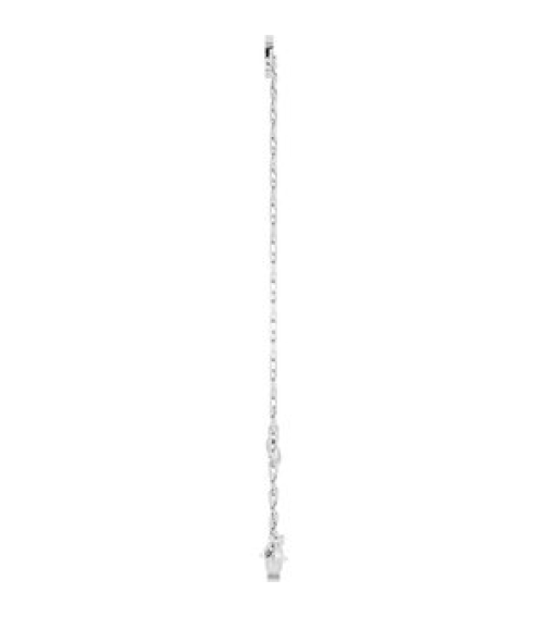 Brc968 Bracelet 14K White Initial S 6 12-7 12 In Polished Sans Serif Initial S Bracelet