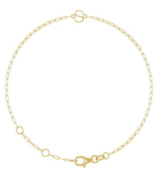 Brc968 Bracelet 14K Yellow Initial S 6 12-7 12 In Polished Sans Serif Initial S Bracelet