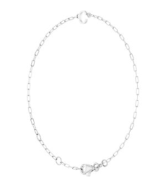 Brc968 Bracelet 14K White Initial C 6 12-7 12 In Polished Sans Serif Initial C Bracelet