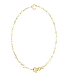 Brc968 Bracelet 14K Yellow Initial C 6 12-7 12 In Polished Sans Serif Initial C Bracelet