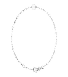 Brc968 Bracelet 14K White Initial B 6 12-7 12 In Polished Sans Serif Initial B Bracelet