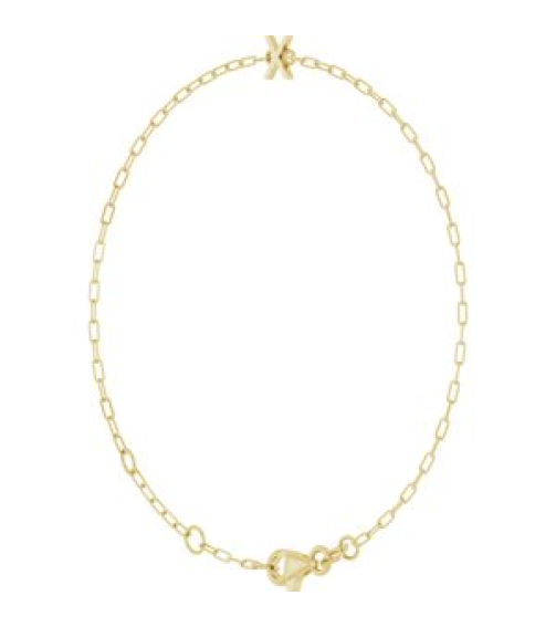 Brc968 Bracelet 14K Yellow Initial X 6 12-7 12 In Polished Sans Serif Initial X Bracelet