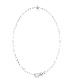 Brc968 Bracelet 14K White Initial L 6 12-7 12 In Polished Sans Serif Initial L Bracelet