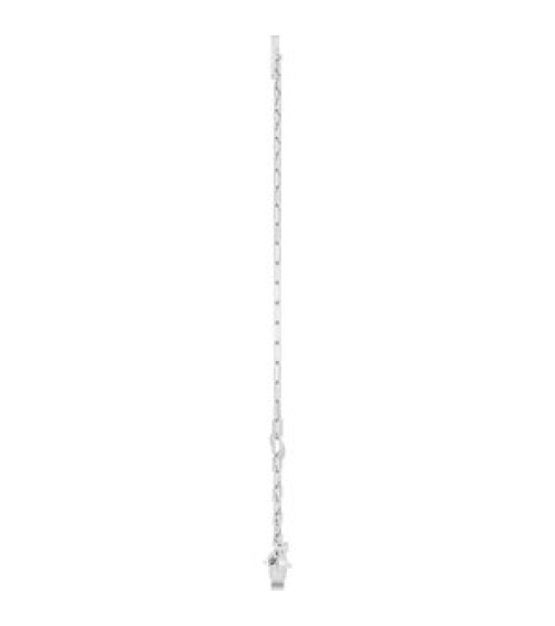 Brc968 Bracelet 14K White Initial L 6 12-7 12 In Polished Sans Serif Initial L Bracelet
