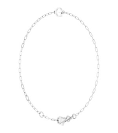 Brc968 Bracelet 14K White Initial G 6 12-7 12 In Polished Sans Serif Initial G Bracelet