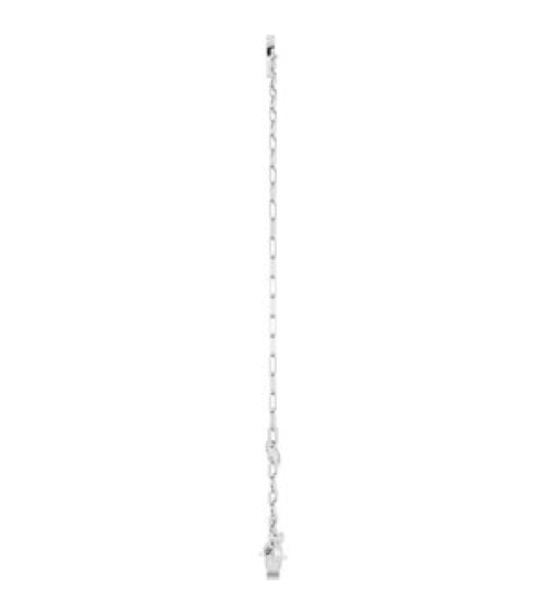 Brc968 Bracelet 14K White Initial G 6 12-7 12 In Polished Sans Serif Initial G Bracelet