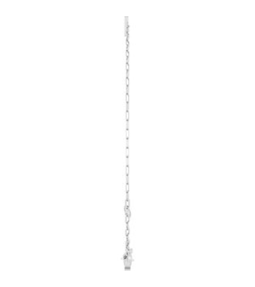 Brc968 Bracelet 14K White Initial M 6 12-7 12 In Polished Sans Serif Initial M Bracelet