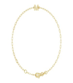Brc968 Bracelet 14K Yellow Initial M 6 12-7 12 In Polished Sans Serif Initial M Bracelet