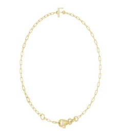 Brc968 Bracelet 14K Yellow Initial F 6 12-7 12 In Polished Sans Serif Initial F Bracelet