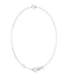 Brc968 Bracelet 14K White Initial N 6 12-7 12 In Polished Sans Serif Initial N Bracelet