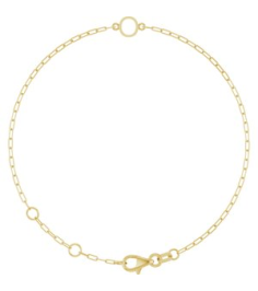 Brc968 Bracelet 14K Yellow Initial O 6 12-7 12 In Polished Sans Serif Initial O Bracelet