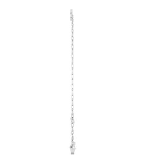 Brc968 Bracelet 14K White Initial O 6 12-7 12 In Polished Sans Serif Initial O Bracelet