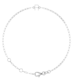 Brc968 Bracelet 14K White Initial R 6 12-7 12 In Polished Sans Serif Initial R Bracelet
