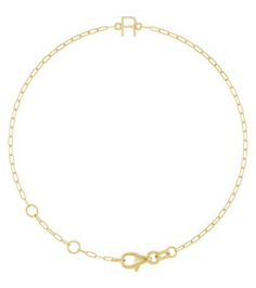 Brc968 Bracelet 14K Yellow Initial R 6 12-7 12 In Polished Sans Serif Initial R Bracelet