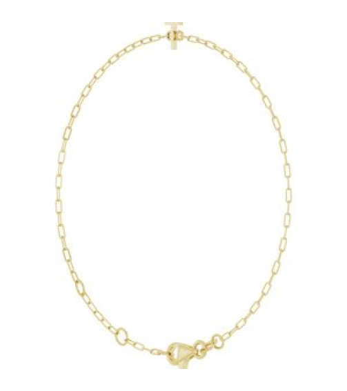 Brc968 Bracelet 14K Yellow Initial T 6 12-7 12 In Polished Sans Serif Initial T Bracelet