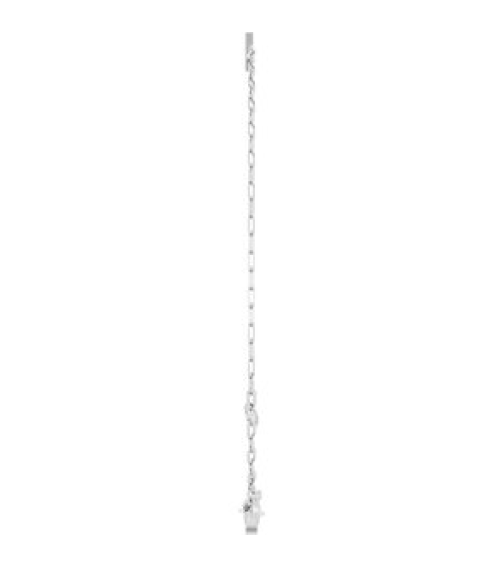 Brc968 Bracelet 14K White Initial A 6 12-7 12 In Polished Sans Serif Initial A Bracelet