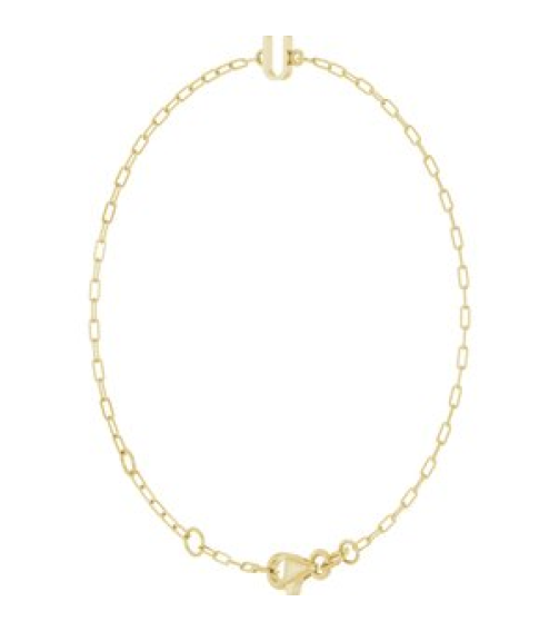 Brc968 Bracelet 14K Yellow Initial U 6 12-7 12 In Polished Sans Serif Initial U Bracelet
