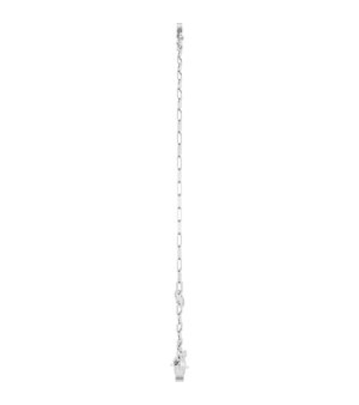 Brc968 Bracelet 14K White Initial W 6 12-7 12 In Polished Sans Serif Initial W Bracelet