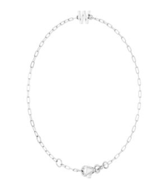 Brc968 Bracelet 14K White Initial W 6 12-7 12 In Polished Sans Serif Initial W Bracelet
