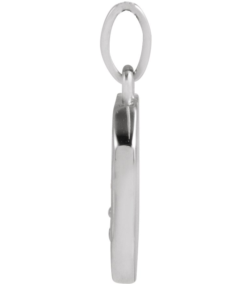 88720 Pendant 14K White 15.9 X 10 Mm Polished Mountain Pendant
