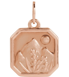 88720 Pendant 14K Rose 15.9 X 10 Mm Polished Mountain Pendant