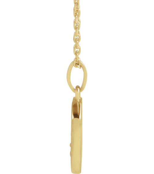 88720 Necklace 14K Yellow 15.9 X 10 Mm 16-18 In Polished Mountain Necklace