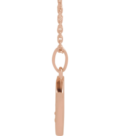 88720 Necklace 14K Rose 15.9 X 10 Mm 16-18 In Polished Mountain Necklace