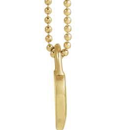 688833 Necklace 14K Yellow White Enamel 11.57 X 8.7 Mm Polished White Enamel Heart Necklace