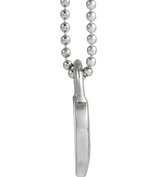 688833 Necklace 14K White White Enamel 11.57 X 8.7 Mm Polished White Enamel Heart Necklace