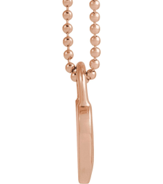 688833 Necklace 14K Rose White Enamel 11.57 X 8.7 Mm Polished White Enamel Heart Necklace