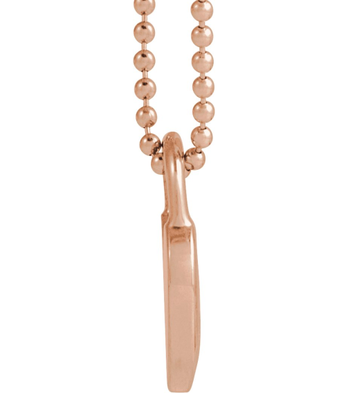688833 Necklace 14K Rose White Enamel 11.57 X 8.7 Mm Polished White Enamel Heart Necklace
