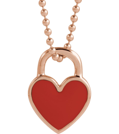 688833 Necklace 14K Rose Red Enamel 11.57 X 8.7 Mm Polished Red Enamel Heart Necklace