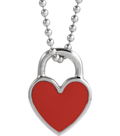 688833 Necklace Sterling Silver Red Enamel 11.57 X 8.7 Mm Polished Red Enamel Heart Necklace