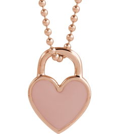 688833 Necklace 14K Rose Pink Enamel 11.57 X 8.7 Mm Polished Pink Enameled Heart Necklace