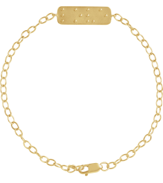 Brc969 Bracelet 14K Yellow 22.7 X 2.2 Mm 7 In Polished Love Braille Word Bracelet