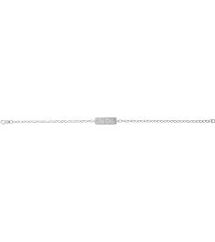 Brc969 Bracelet 14K White 22.7 X 2.2 Mm 7 In Polished Love Braille Word Bracelet