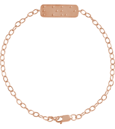 Brc969 Bracelet 14K Rose 22.7 X 2.2 Mm 7 In Polished Love Braille Word Bracelet
