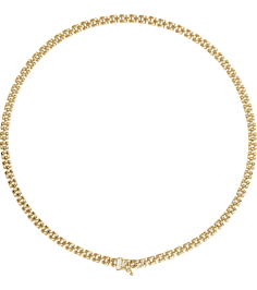 Ch1253 14K Yellow Panther 4 Mm 16 In Box Clasp Polished Panther Chain