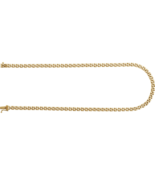 Ch1253 14K Yellow Panther 4 Mm 16 In Box Clasp Polished Panther Chain